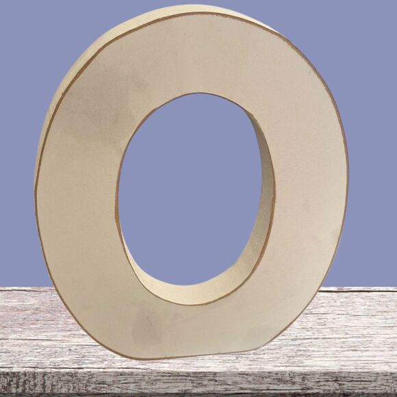 Alphabet Wall Decor, Craft, Large Wooden Letters O N E Distressed White 6" - Picture 4 of 13